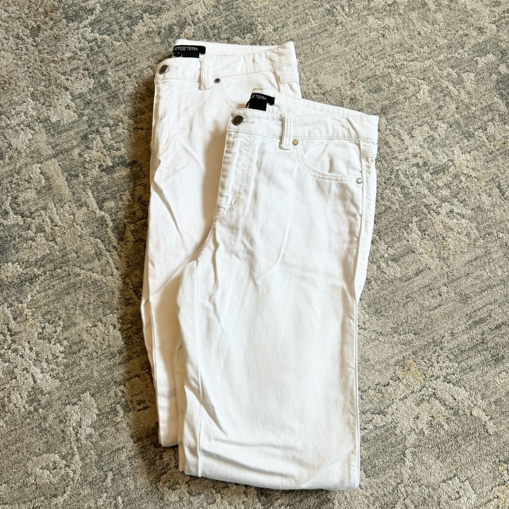 Etcetera 2 Pairs of Straight Leg White Jeans